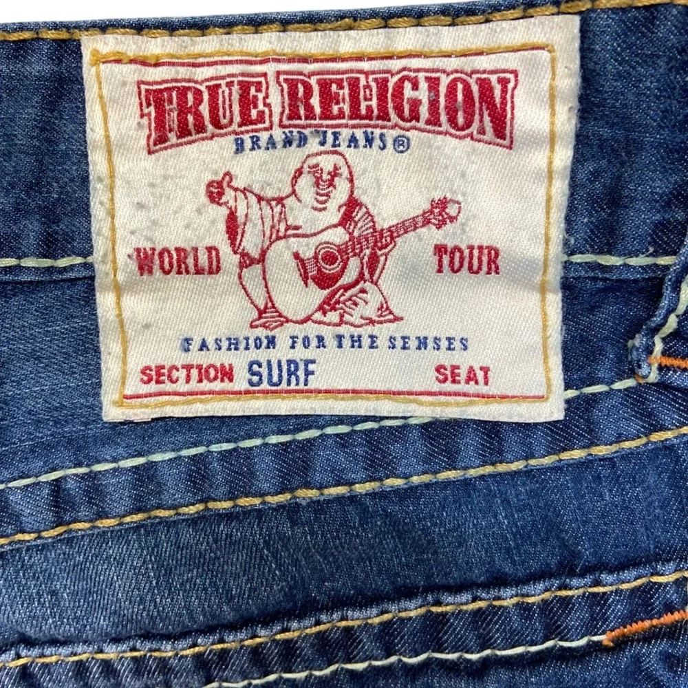 True Religion Board‎ Shorts Mens 34 Blue Excellent Section Surf Contrast Stitch